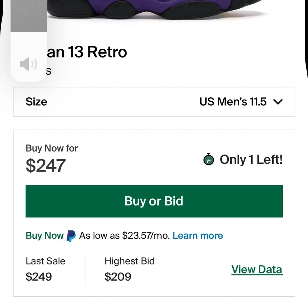 Nike Air Jordan 13 Retro lakers size 11.5 - Picture 8 of 8